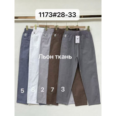 1173 # выбор цвета женские брюки (Fudeyan, лен, 6 ед, размеры полубатал: 28-33) выдача на следующий день FUDEYAN