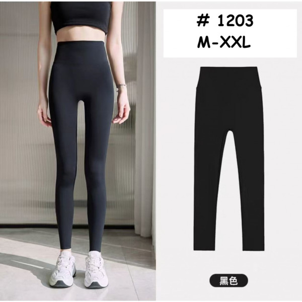 1203# черные женские лосины (10 ед, размеры норма: M-XXL) выдача на следующий день Лосины
