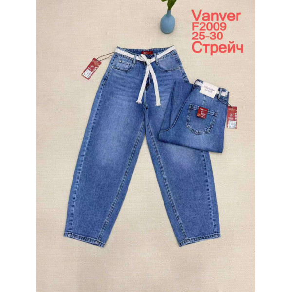 2009# сині жіночі джинси vanver (стрейч коттон, 6 од., розміри норма: 25-30) видача наступного дня Vanver