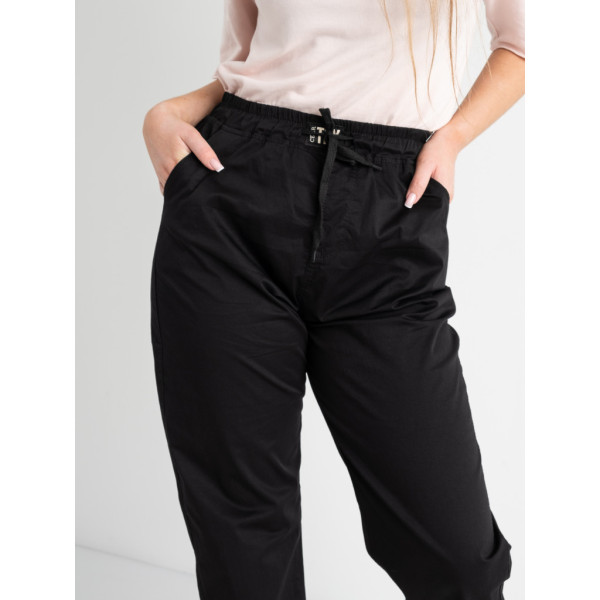 8013-14 / черные женские брюки ( стрейчевые, 4 ед. размеры батал: 31, 31, 31, 31) Брюки