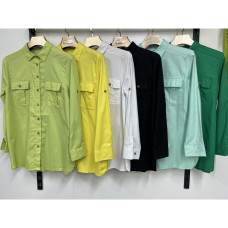 17052413# выбор цвета женская рубашка (коттон, 5 ед, размеры норма: s-2xl) выдача на следующий день Рубашка