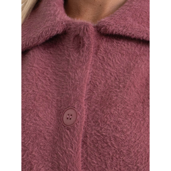 0562-28 фрезовый женский кардиган (шерсть альпаки, на пуговицах, 1 ед. универсальный полубатальный размер: 46-52) Кардиган