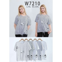 7210 # микс цветов женская футболка (10 ед, размеры полубатал: L-2XL) выдача на следующий день Kiss me