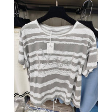 7215# микс цветов женская футболка (хлопок, 20 ед, размеры батал: 2XL/3XL универсальный) выдача на следующий день Kiss me