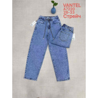 7220# голубые женские джинсы vanver (стрейч коттон, 6 ед, размеры полубатал: 28-33) выдача на следующий день Vanver