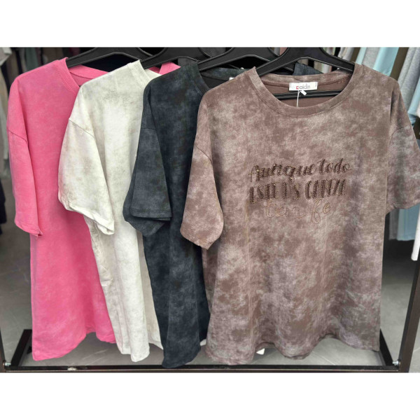 8883 микс цветов женская футболка (варенка, 4 ед, размеры норма: M-L универсальный) выдача на следующий день Футболка