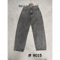 9015# серые женские джинсы (стрейч-коттон, 6 ед, размеры полубатал: 28-33) выдача на следующий день Джинсы