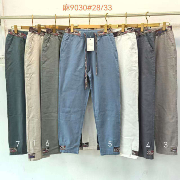 9030# выбор цвета женские брюки (лён, 6 ед, размеры полубатал: 28-33) выдача на следующий день Брюки