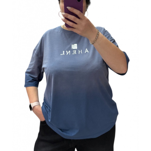 25108# микс цветов женская футболка oversize (95% коттон, 6 ед, размеры полубатал: 46-52, 52-58) выдача на следующий день Футболка