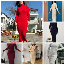 2490# вибір кольору жіноча в'язана сукня в рубчик (4 од., розміри норма 42-48 універсальний) видача наступного дня