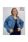 8802 # блакитна жіноча джинсова куртка з камінцями (5 од., розміри норма: 44-52) видача наступного дня Куртка