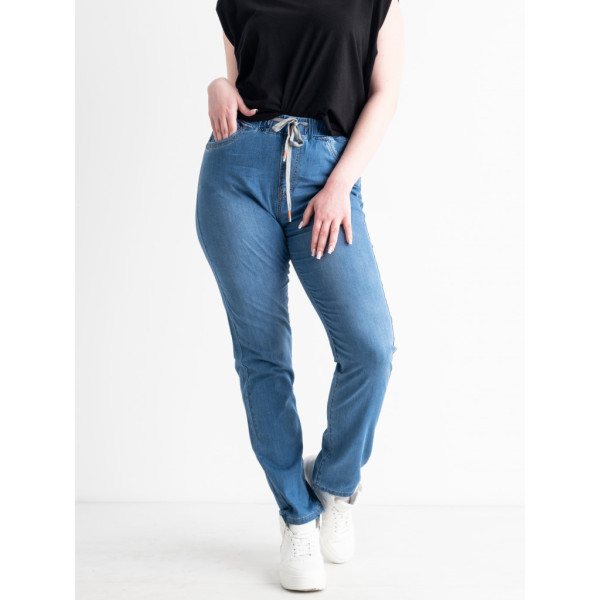 1203-3 / блакитні жіночі джинси (стрейчові, 3 од. розміри батал: 32, 33, 33) Джинси