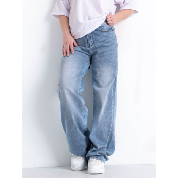 0248-74 / блакитні жіночі джинси кюлоти (RELUCKY, стрейчові, 4 од. розміри батал: 31. 31. 31. 32) Relucky