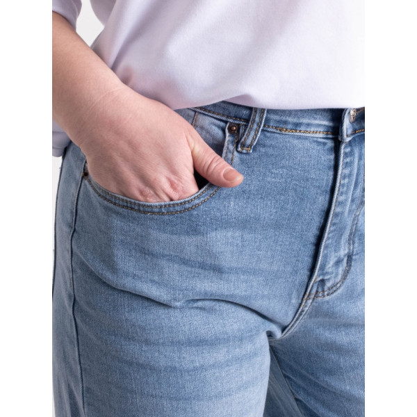 0248-74 / блакитні жіночі джинси кюлоти (RELUCKY, стрейчові, 4 од. розміри батал: 31. 31. 31. 32) Relucky