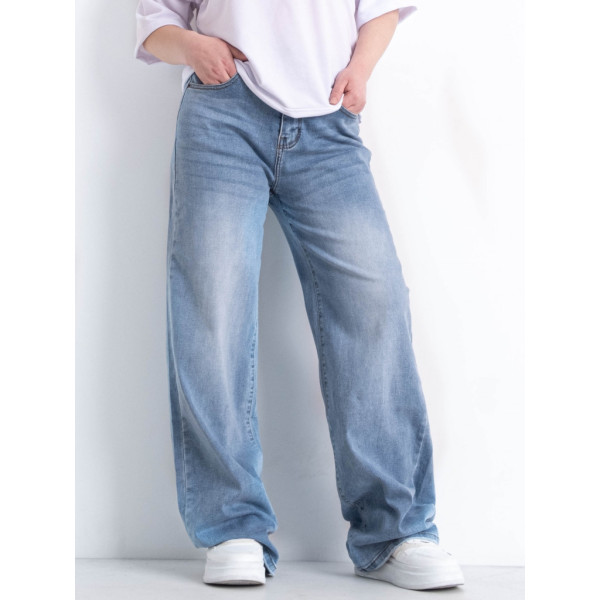 0248-74 / блакитні жіночі джинси кюлоти (RELUCKY, стрейчові, 4 од. розміри батал: 31. 31. 31. 32) Relucky