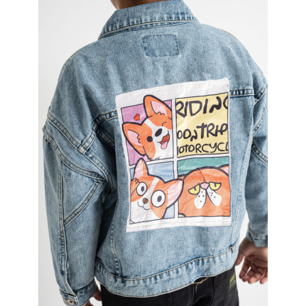 0921-1A Підліткова джинсова куртка MODA блакитна (1148844)