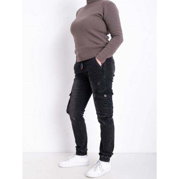 0442 темно-сірі жіночі джинси (VINGVGS. стейч, на манжеті, 8од, розміри батал: 28, 29, 30, 31, 32, 33, 34, 36) Vingvgs