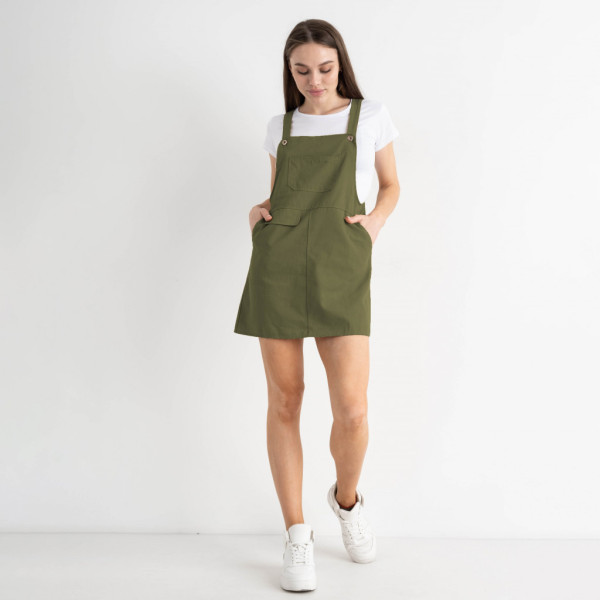 0517-77 XINYUE ХАКІ комплект із сарафану та футболки (3 од.розміри: M.L.XL) Xinyue