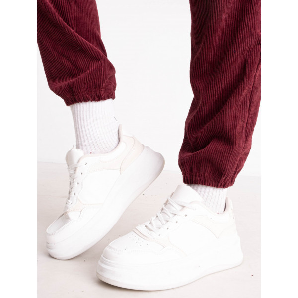 4518-3 YOLA БОРДОВЫЙ вельветовый спортивный костюм женский (4 ед.размеры: S.M.L.XL) YOLA