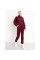 4518-3 YOLA БОРДОВЫЙ вельветовый спортивный костюм женский (4 ед.размеры: S.M.L.XL) YOLA