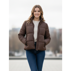 0415-9 коричневая женская куртка (5'TH AVENUE, синтепон, 4 ед. размеры норма: 42. 44. 46, 48) 5`th Avenue