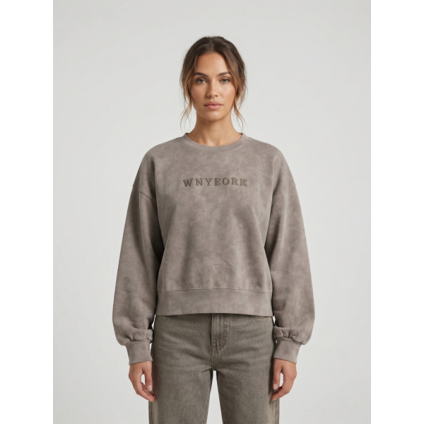 820802-9 мокко женский свитшот (двухнитка, варка, укороченая, 1 ед, универсальный размер норма : S/L) Свитшот