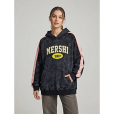 2903-1 черный женский батник (двухнитка, варка, с капюшоном , 1 ед, универсальный размер норма : M/XL) Батник