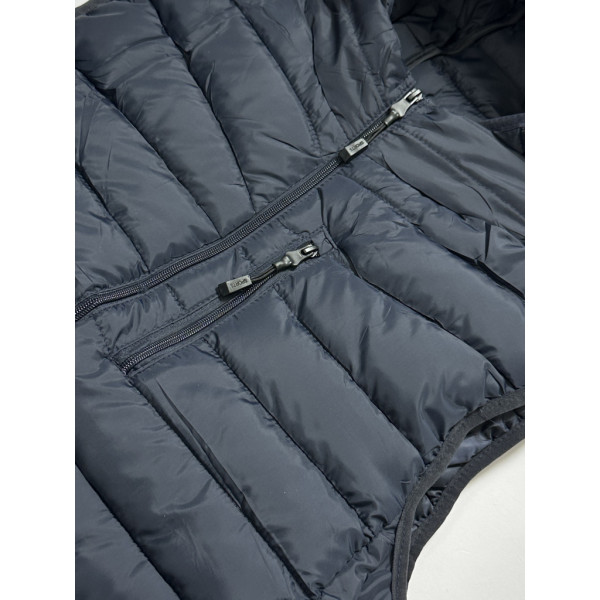 0207-22 синя чоловіча жилетка (синтепон, з капюшоном, 5од, розміри на бірках, 5XL. 6XL. 7XL. 8XL. 9XL, відповідають баталу:2XL. 3XL. 4XL. 5XL. 6XL) Жилетка