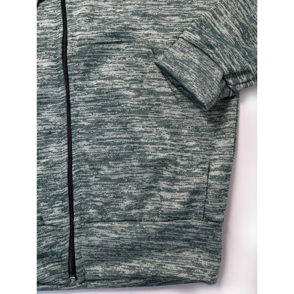 4961-7 зелений жіночий спортивний костюм (двонитка, кофта на змійці, з капюшоном, 5од, розміри напівбатал: 46, 48, 50, 52, 54) Спортивний костюм