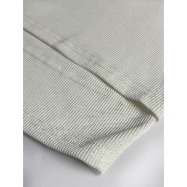 2870-992 микс цветов женский кроп-топ ( стрейч коттон, рубчик, с разрезом, 2 ед, размери норма: 46,48) Кроп-топ