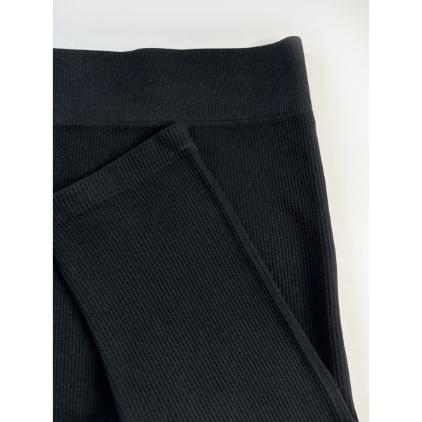 0499-2 черные женские велосипедки (рубчик, 4 ед. размеры полубатал: 48/54) Велосипедки