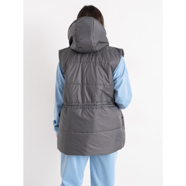 0075-6 сіра жіноча жилетка (5'TH AVENUE, синтепон, 3 од. розміри норма: 42. 44. 46)