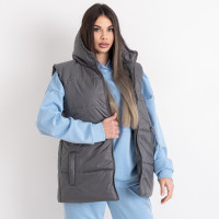 0075-6 сіра жіноча жилетка (5'TH AVENUE, синтепон, 3 од. розміри норма: 42. 44. 46)