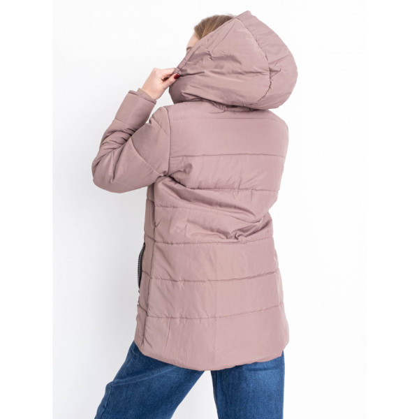 0007-2 бежева жіноча зимова куртка (5'TH AVENUE, флісова підкладка, 3 од. розміри норма: 42. 44. 46)