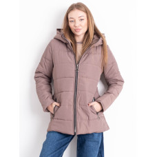 0007-2 бежева жіноча зимова куртка (5'TH AVENUE, флісова підкладка, 3 од. розміри норма: 42. 44. 46)