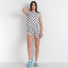 16155-10 білий жіночий костюм двійка (трикотаж, 4 од. розміри норма: S. S. M. M)