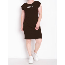 3201-91 коричнева жіноча туніка (5'TH AVENUE, турецька двонитка, 3 од. розміри батал: 54. 56. 58)