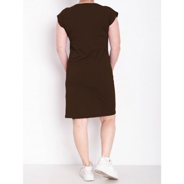3201-91 коричнева жіноча туніка (5'TH AVENUE, турецька двонитка, 3 од. розміри батал: 54. 56. 58)