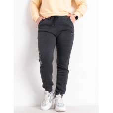 2203-6 темно-сірі жіночі спортивні штани (Godsend, фліс, не кашлатаються, 5 од. розміри напівбатал: L. XL. 2XL. 3XL. 4XL)