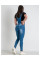0904-3 синій жіночий джинсовий комбінезон (стрейчевий, 3 од. розміри норма: S. M. L)