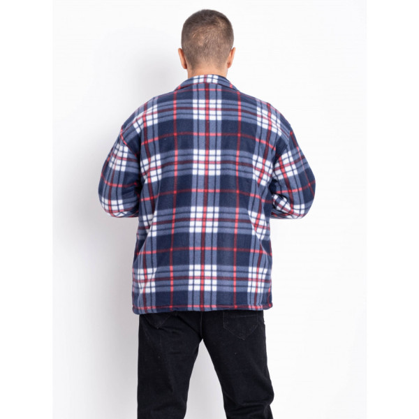 2023-45 синяя мужская рубашка-куртка (мех, 5 ед, размеры норма: M/L. L/XL. XL/2XL. 2XL/3XL. 3XL/4XL)