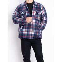 2023-45 синяя мужская рубашка-куртка (мех, 5 ед, размеры норма: M/L. L/XL. XL/2XL. 2XL/3XL. 3XL/4XL)