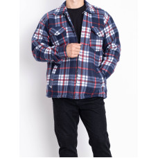 2023-45 синя чоловіча сорочка-куртка (хутро, 5 од., розміри норма: M/L. L/XL. XL/2XL. 2XL/3XL. 3XL/4XL)