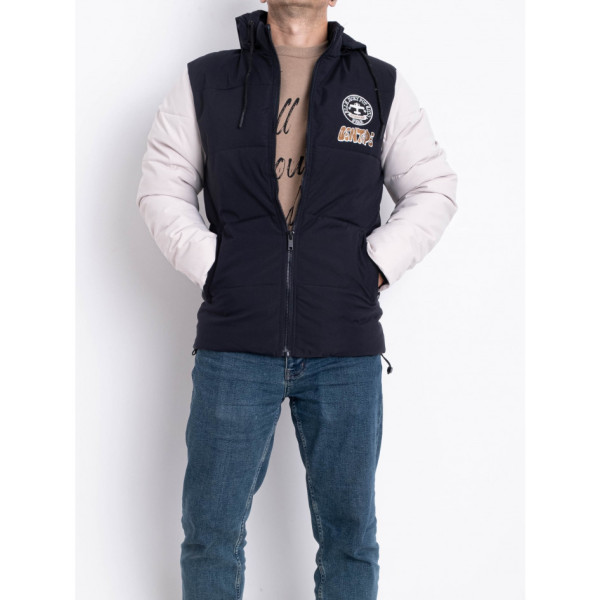 7111-2 синя чоловіча тепла куртка (6 од., розміри норма: 48. 50. 52. 54. 56. 58)