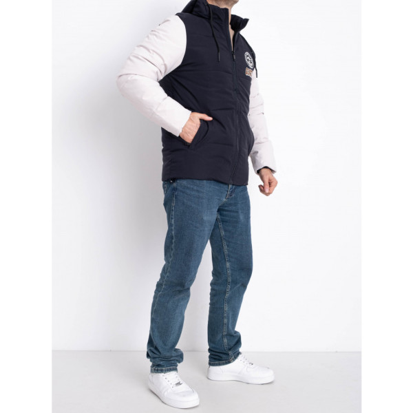 7111-2 синя чоловіча тепла куртка (6 од., розміри норма: 48. 50. 52. 54. 56. 58)