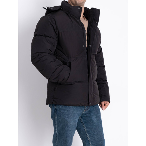 0020-1 чорна чоловіча тепла куртка (5 од., розміри норма: M. L. XL. 2XL. 3XL)