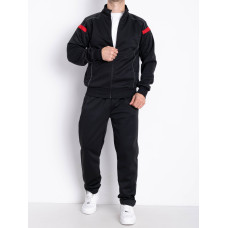 5211-1 чорний чоловічий спортивний костюм (GODSEND, двонитка, 5 од. розміри норма: M. L. XL. 2XL. 3XL)