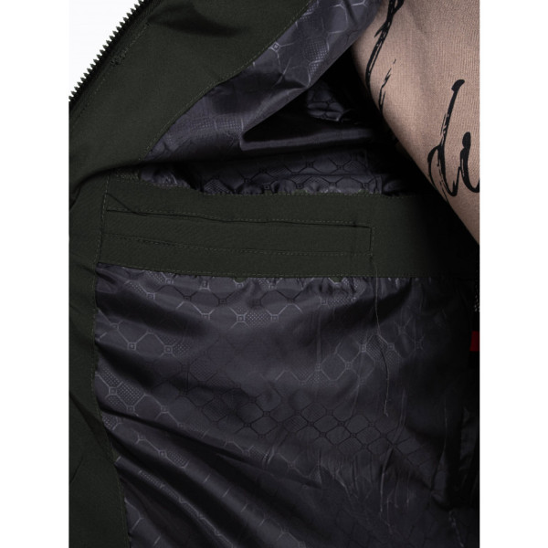 0001-7 темно-зелена чоловіча тепла куртка (5 од., розміри норма: 48. 50. 52. 54. 56)