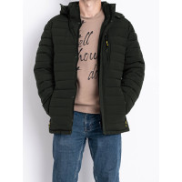 0001-7 темно-зелена чоловіча тепла куртка (5 од., розміри норма: 48. 50. 52. 54. 56)