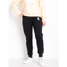 9995-1 чорні жіночі спортивні штани (AOLONG. технітка на флісі, не кашлатиться, 5 од., розміри напівбатал: XL. 2XL. 3XL. 4XL. 5XL)